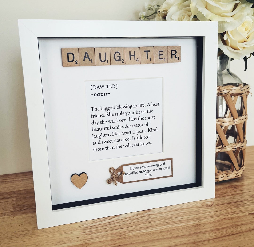 Personalised Daughter Meaning Frame. Personalised Message. Daughter