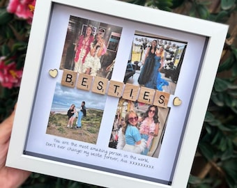 Bestie photo gift, best friend present. Personalised friend frame gift.