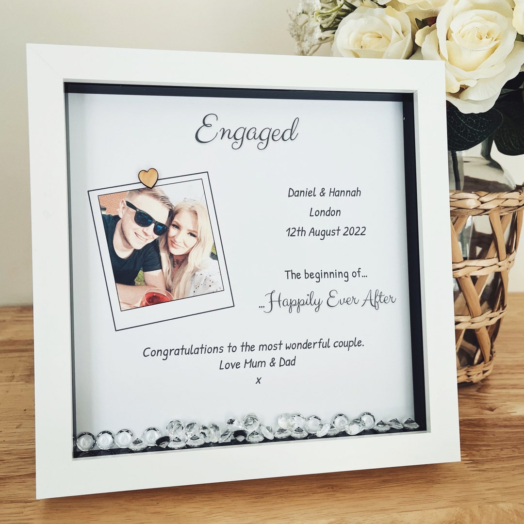 Personlaised Engagement Photo Frame Gift Etsy UK