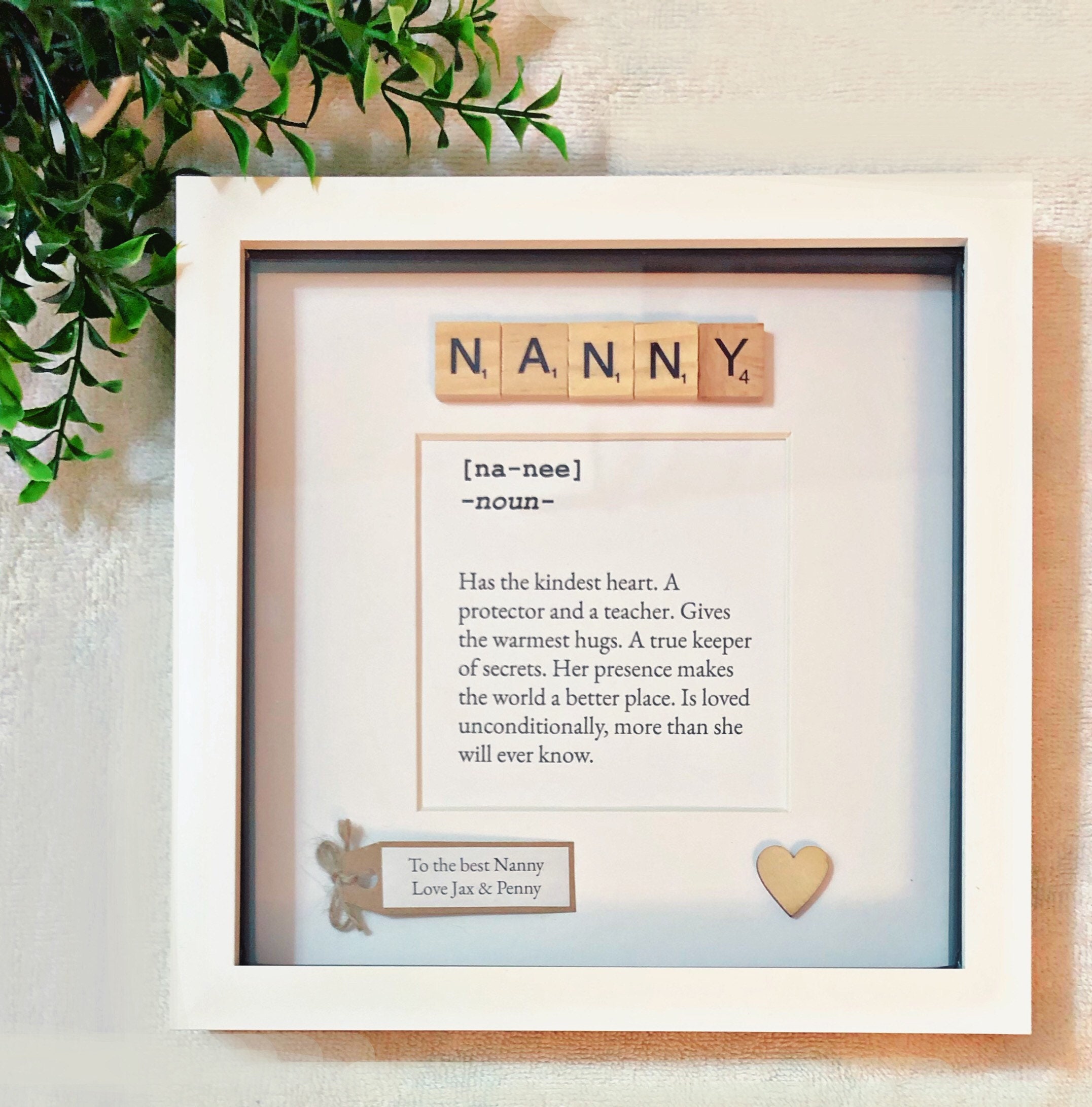Personalised Nanny frame. Nan frame. Nana frame. Grandma Etsy
