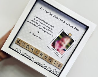 Will you be my Godparents personalised frame. Godparent frame. Godparent gift. Godparent proposal.