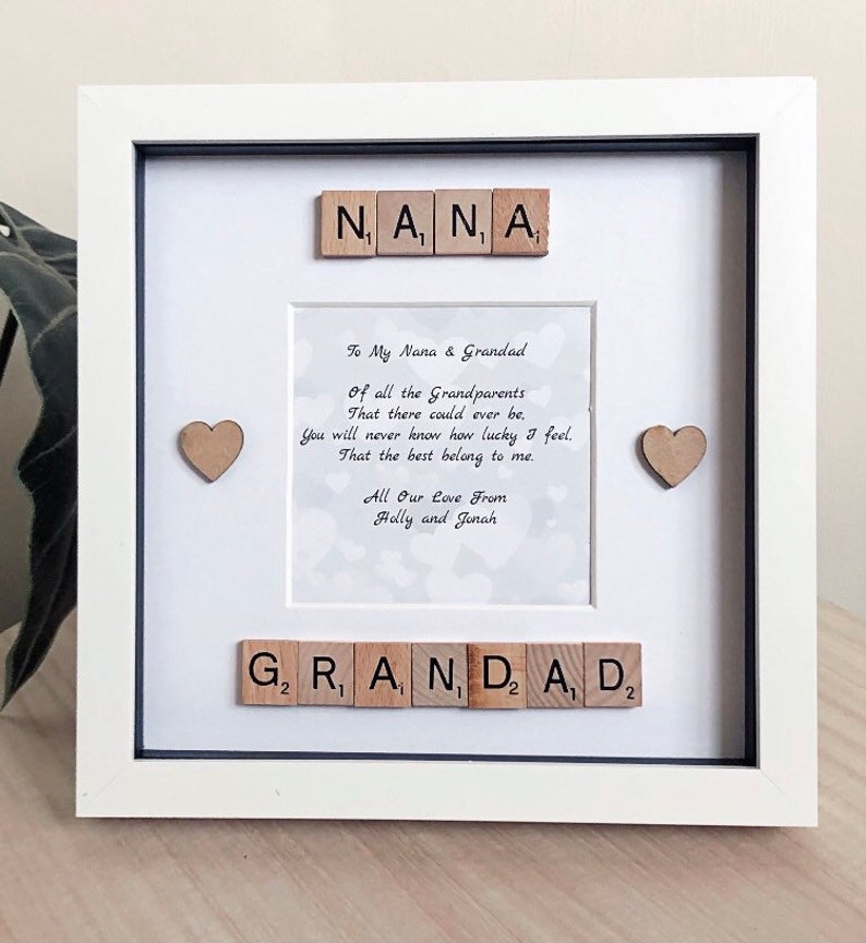 Personalised Grandparents Verse Frame. Grandparent Gift. Nana Etsy UK