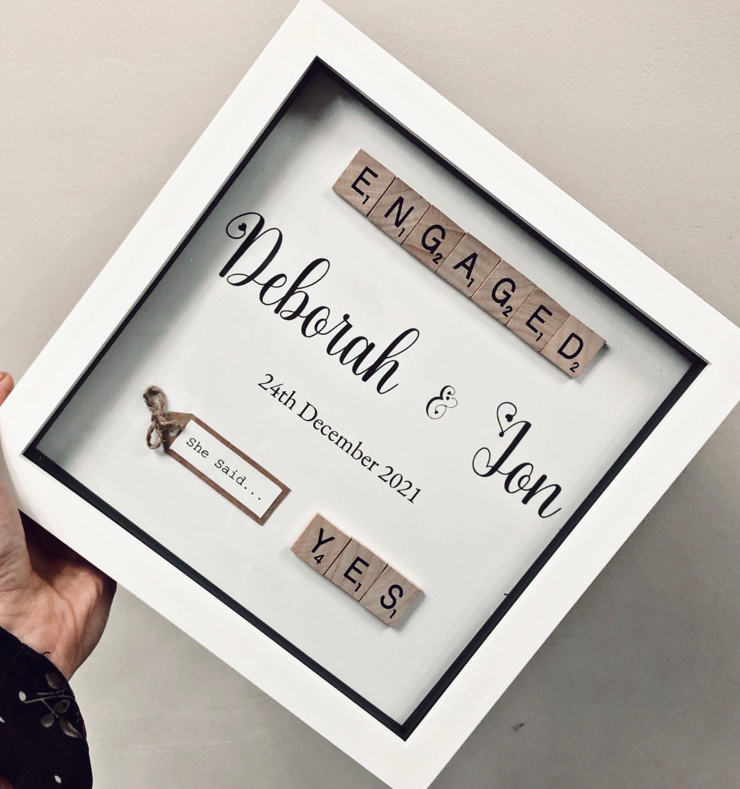 Personlaised Engagement Photo Frame Gift Etsy UK