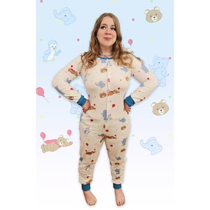 Bed Teds Drop Seat Sleepsuit, Small to 6xl, abdl, ddlg, mdlb, mdlg, DDLB, CGL