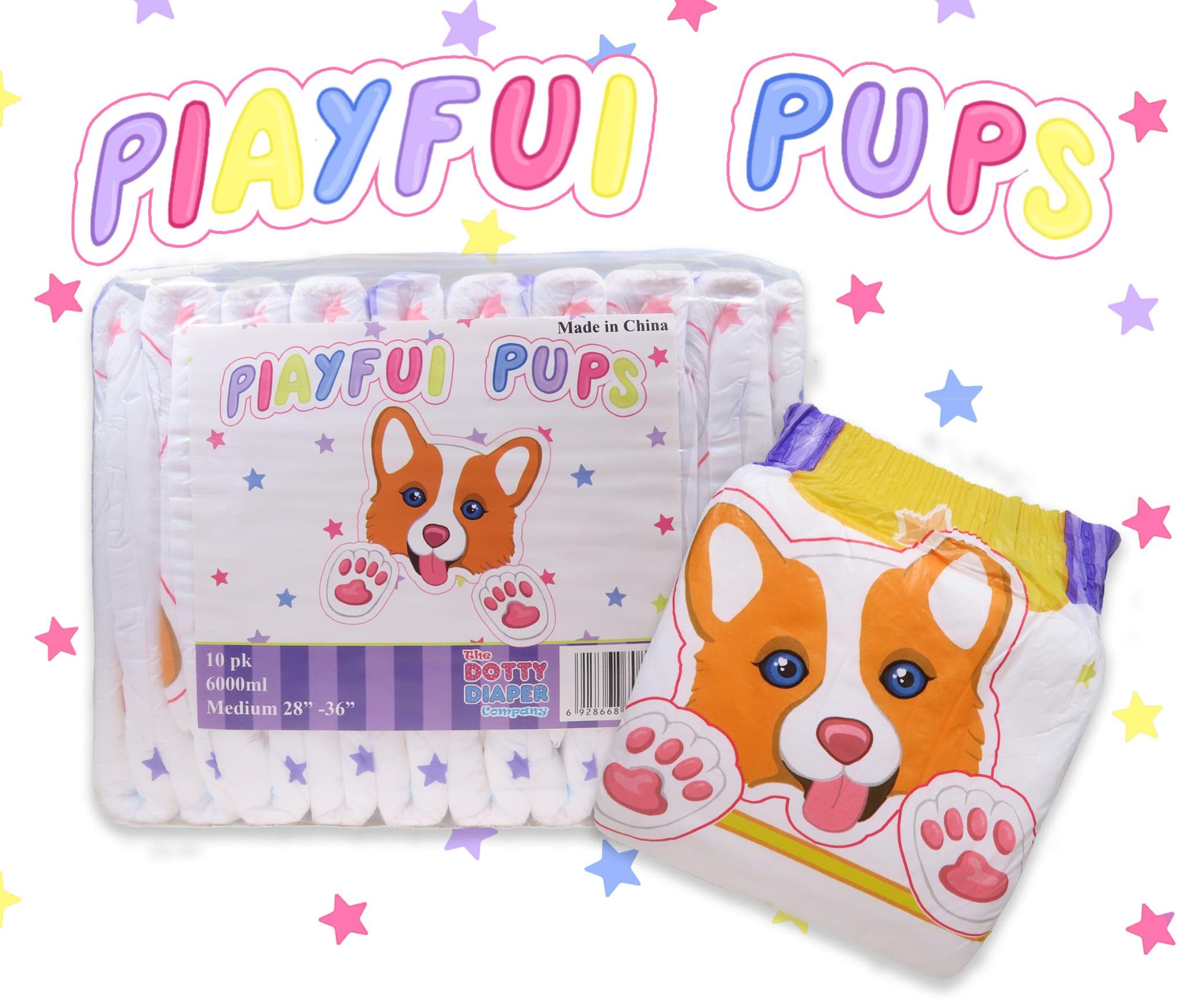 M - XL プレイフルパップ 6000ml、大人用おむつ NAPPY 失禁、ABDL