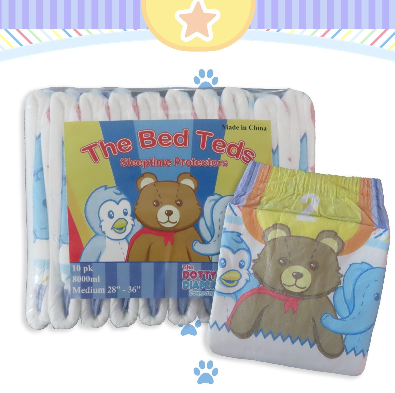 M - XL Cloth Bed Teds 8000ml, Adult diaper NAPPY Incontinence, ABDL
