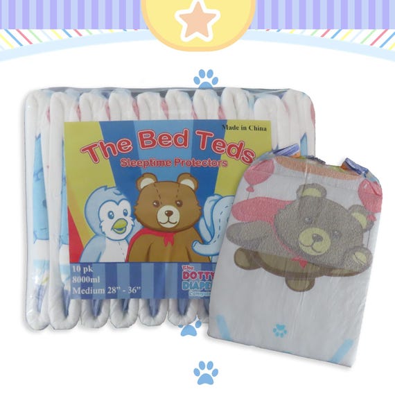 M - XL 2 Cloth Bed Teds 8000ml, Adult Diaper NAPPY Incontinence