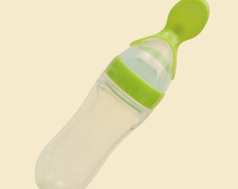 Green Adult spoon feeding bottle In 5 different colors 90ml (crafting part)