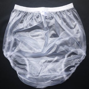 Clear PVC Plastic Pants Adult diaper nappy Incontinence ABDL ddlg image 3