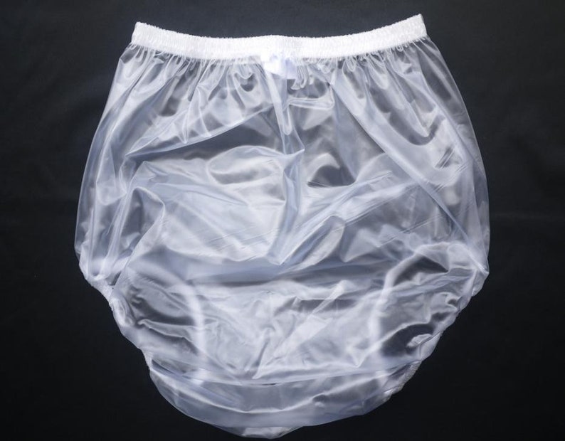 Clear PVC Plastic Pants Adult diaper nappy Incontinence ABDL ddlg image 3