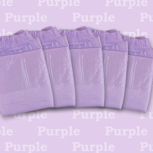 M - XL Confezione da 5 Plain and simple Purple 6000ml, Pannolino per adulti Pannolino Incontinenza, Campione ABDL