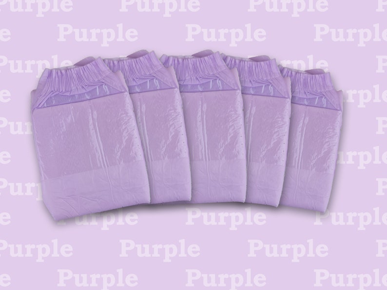 M - XL 5 Pack Plain and Simple Purple 6000ml, Adult Diaper NAPPY ...