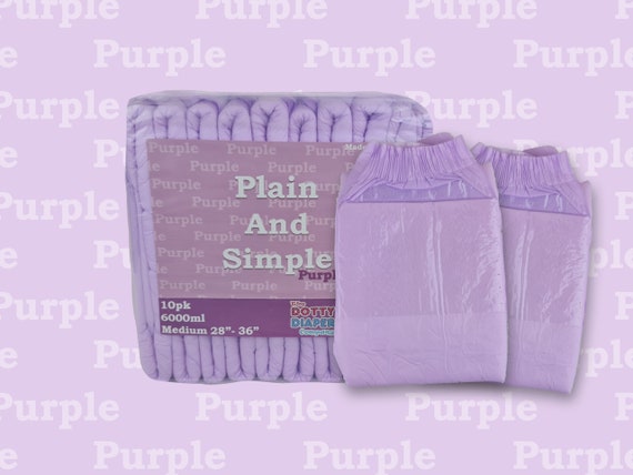 M XL 2 Pack Plain and Simple 6000ml, Adult Diaper NAPPY Incontinence, ABDL  Sample 