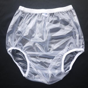 Clear PVC Plastic Pants Adult diaper nappy Incontinence ABDL ddlg image 5