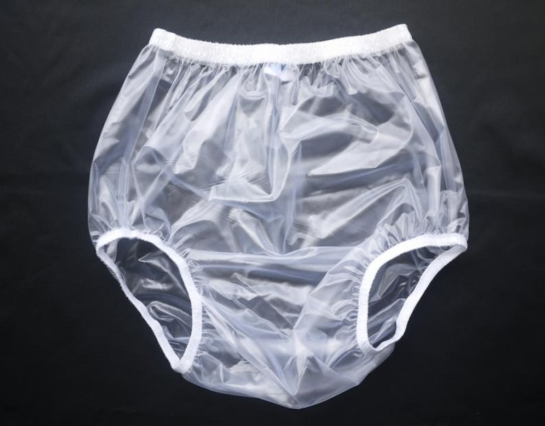 Clear PVC Plastic Pants Adult diaper nappy Incontinence ABDL ddlg image 5