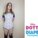 White 'onesie' based on The Pride adult diaper, small to 6xl, abdl, ddlg, mdlb, mdlg, DDLB, CGL
