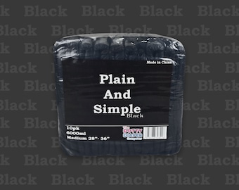 M - XL Plain and simple Black 6000ml, Adult diaper NAPPY Incontinence ABDL Sample