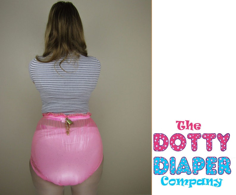 Pink Locking PVC Plastic Pants Adult diaper nappy