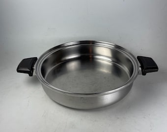 Vintage Royal Queen Cookware MC2000 Skillet 11” 5-ply Multi-Core Stainless Steel, Made in USA, Cookware
