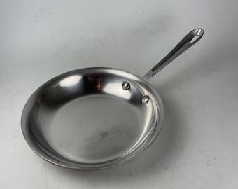 Vintage All-Clad Fry Pan Skillet USA Metalcrafters 108 Master Chef 8" Stainless Steel, Aluminum, All Clad