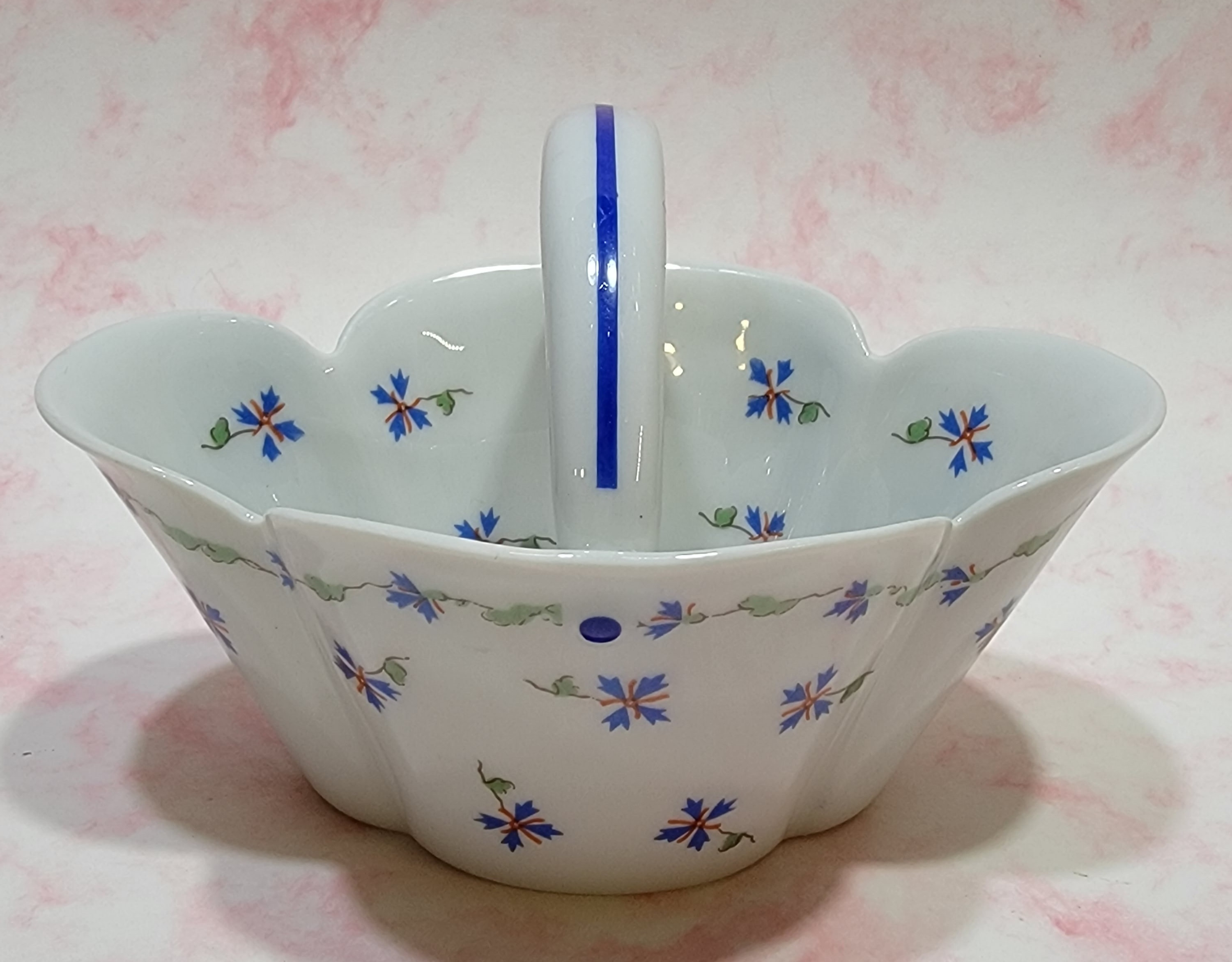Vintage Haviland Limoges Basket White With Blue Flowers and Etsy