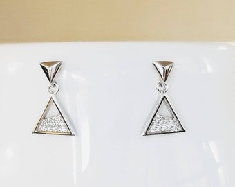Triangle Dangle Earrings, Triangle Earrings, Earrings for Women, Dangle Earrings for Women, Triangle Stud Earrings, Women's Earrings