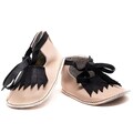 Leather Two Color, Fringed moccasin, newborn/toddler shoe, baby shoes, baby booties, baby moccasins, baby gift, baby shower gift, boy/girl product logo