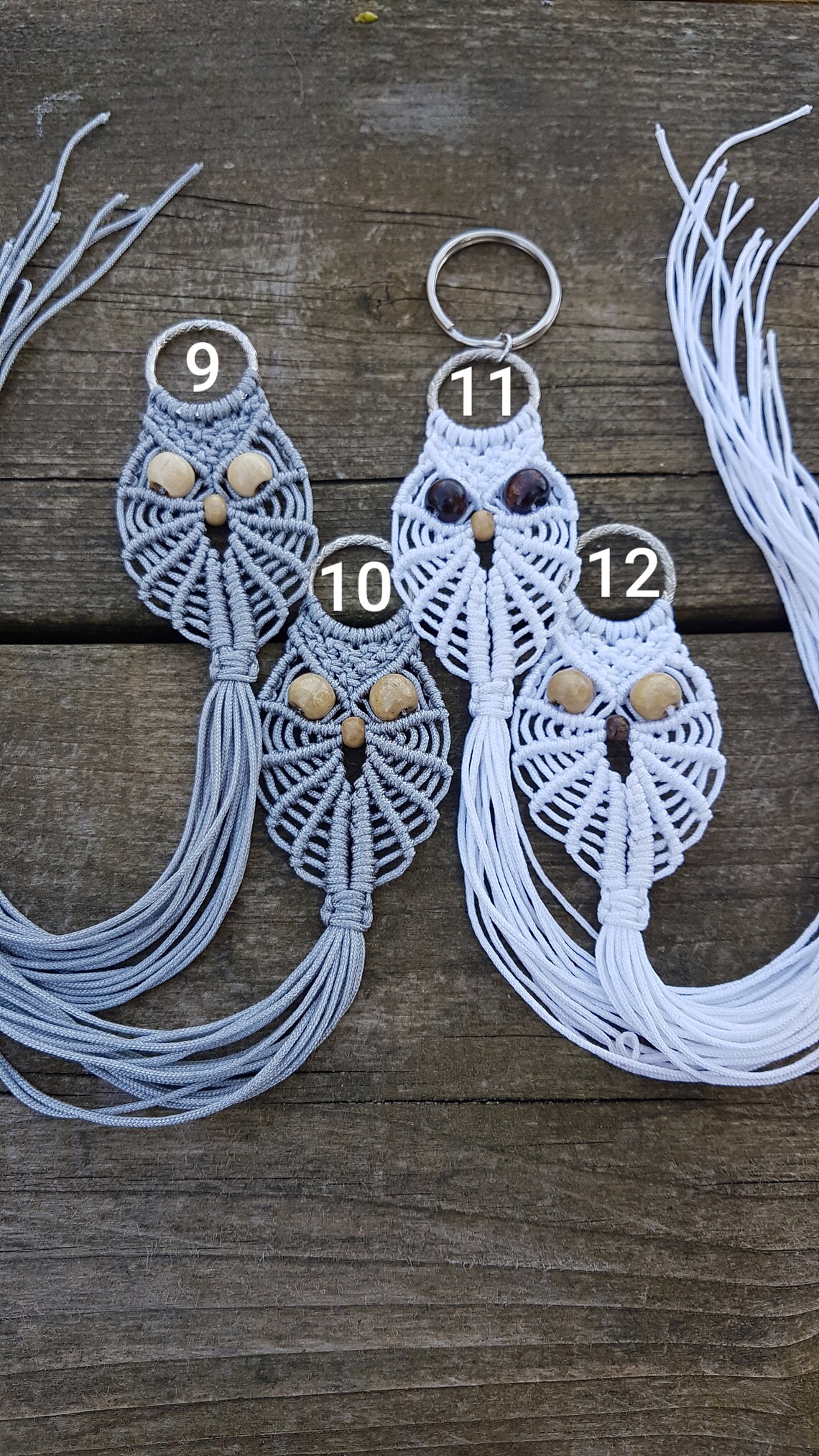 Macrame Owl keychain | Etsy