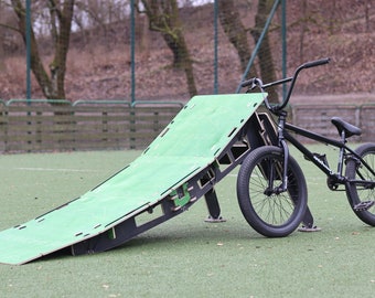 Andjoor Rampa Per Skateboard E Bici Bambini – Launcher 220, Larga 60 Cm, Portatile E Smontabile, Per BMX, Scooter, Auto RC, Con Cinghia Da Trasporto