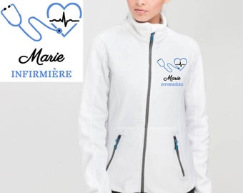 Veste polaire passe couloir - Infirmière - Aide-soignante - Étudiante infirmière - AES - AESH - ASH et Autres soignantes