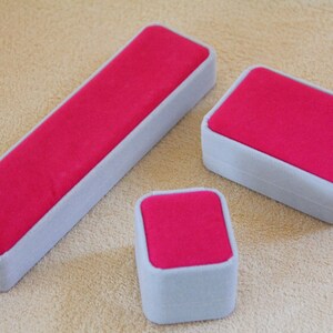 Velvet Jewellery Gift Boxes  / Pink / Necklace Ring Pendant Package / Wedding Party Birthday Gift Box