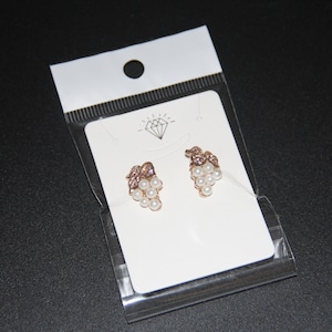 50 Pcs Embossing White Jewelry Cards, Custom Bracelet Packaging
