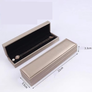 Luxury Gold Jewellery Boxes Brushed Texture PU Leather Gift Set Boxes Ring Pendant Bracelet Necklace Packaging