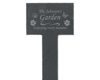 Personalised Slate Plant Markers For Garden Or Pots Laser Engraved Custom Engraved Slate Herb Labels For Garden