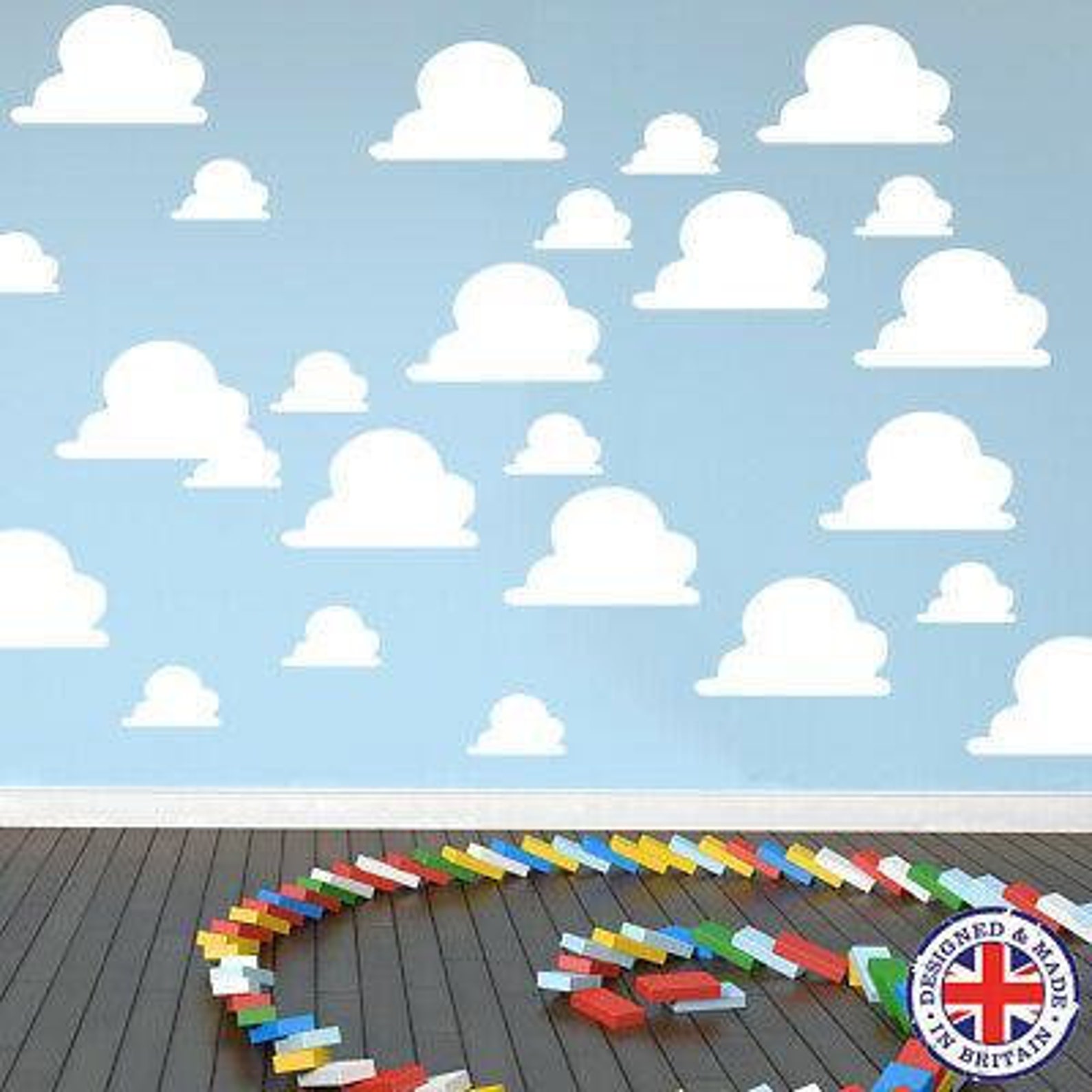 20 / 40 Clouds Toy Story Inspired Themed Bedroom Wall Vinyl Etsy UK