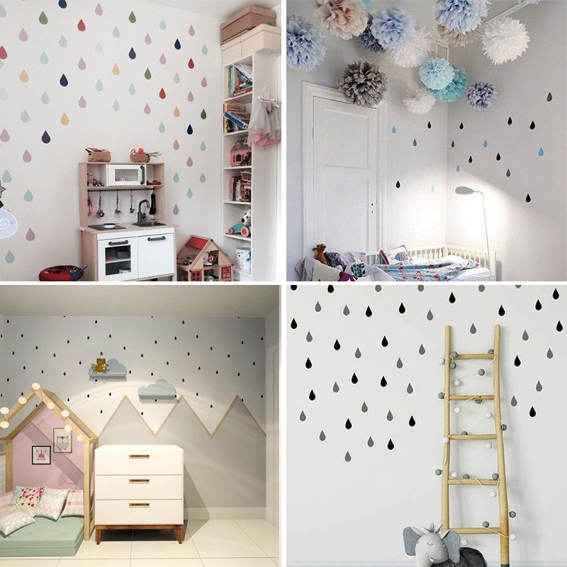 Raindrop Wall Stickers Shape Decal Child Kids Vinyl Bedroom Home Decor Nursery Raindrop Wall Stickers Shape Decal Child Kids Vinyl Bedroom Home Decor Nursery