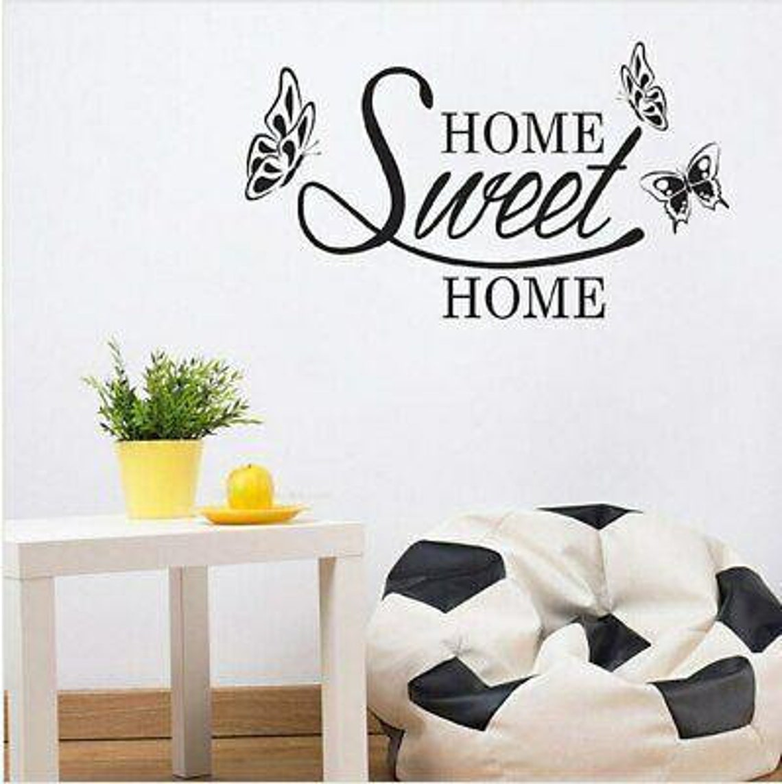 Home Sweet Home Wall Art Sticker Large Vinyl Decal Living Room Etsy