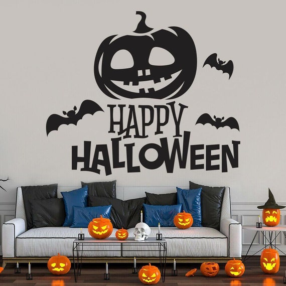 Spooky Halloween Wall Scene Stickers Vinyl Decal Door Window Decoration 5 sizes Spooky Halloween Wall Scene Stickers Vinyl Decal Door Window Decoration 5 sizes
