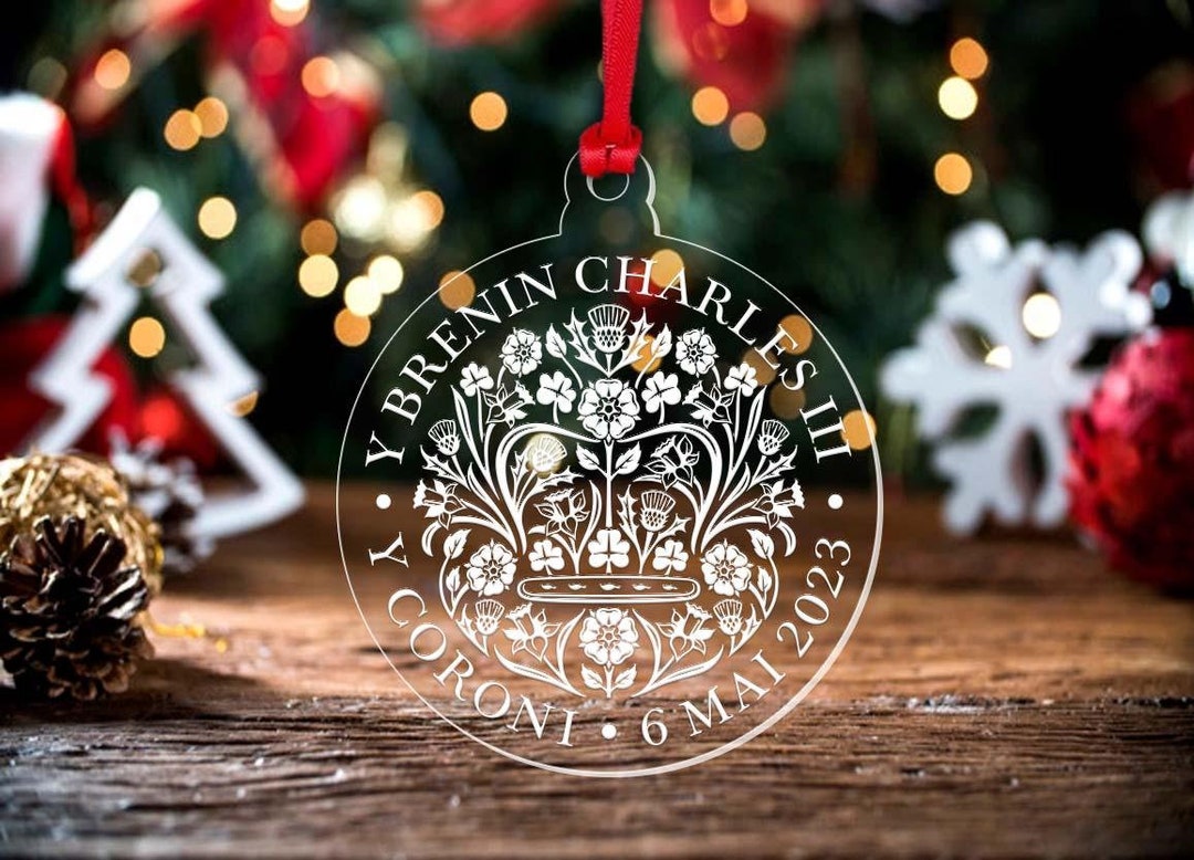 King Charles III Welsh Coronation Emblem Bauble Souvenir Commemorative