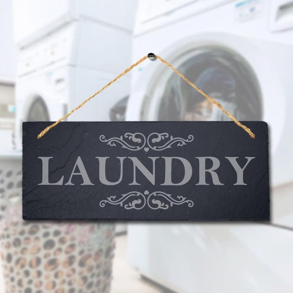 Hanging Laundry Sign Etsy
