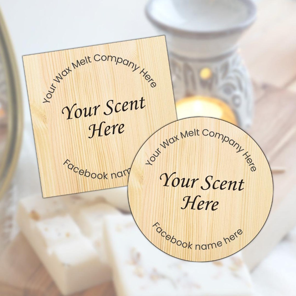 Personalised Wax Melt Stickers Company Name Labels Custom Etsy