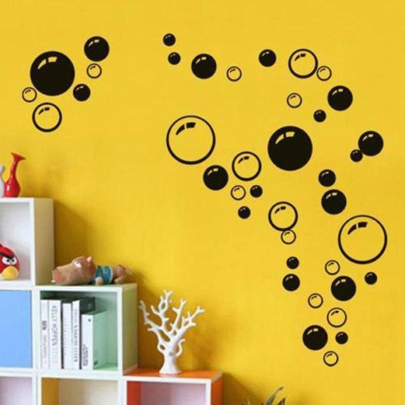 Bubbles Bathroom Wall Stickers Circle Shape Vinyl Decal Bath Etsy