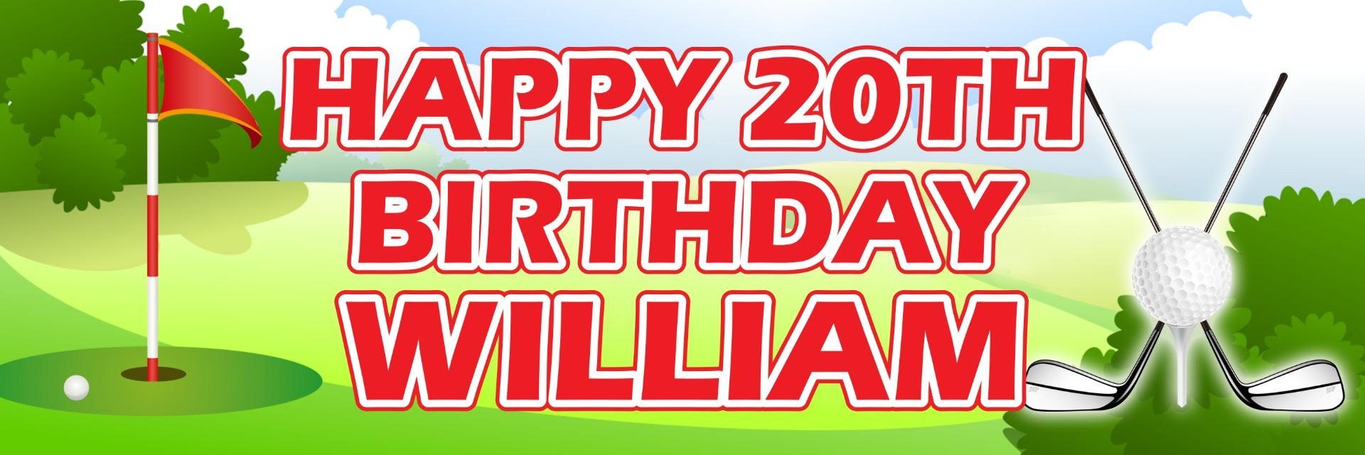 2 Personalised Golf Birthday Banners Golfing Celebration Party - Etsy UK