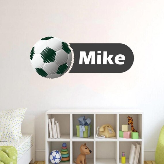 Personalised Football Boys Girls Bedroom Wall Vinyl Decal Sticker V376 Personalised Football Boys Girls Bedroom Wall Vinyl Decal Sticker V376