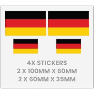 GERMANY Deutschland German Shield DEUTSCH 100mm (4) Vinyl Bumper Sticker,  Decal
