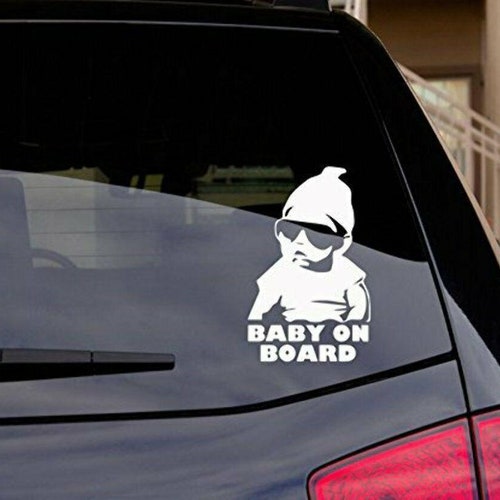 Baby On Board Vinyl Sticker Car Boat Bumper Wall Window 27 Colours 5 Sizes 