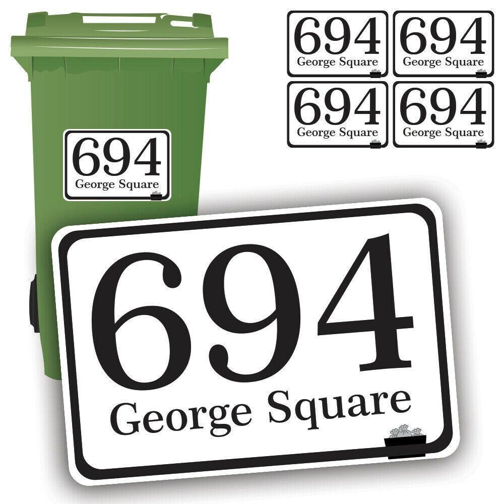 Large Number Stickers 10 Pack for WHEELIE BIN HOUSE NUMBERS SELF ADHESIVE