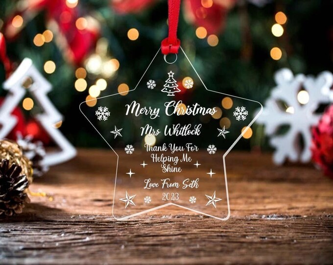 Personalised Christmas Gift for Teacher - Etsy UK