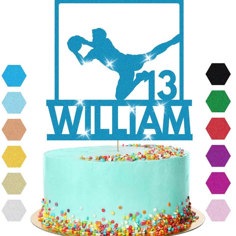 Personalised Football Cake Topper Goal Keeper Birthday Etsy UK