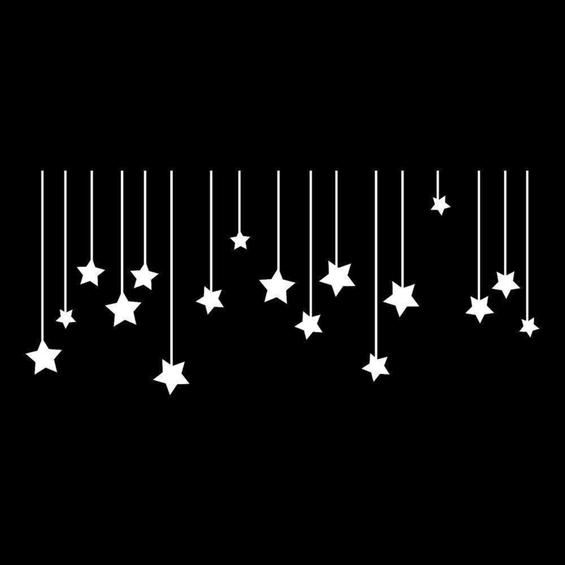 Hanging Stars Wall Art Stickers Star Pendant Vinyl Decal Kids | Etsy